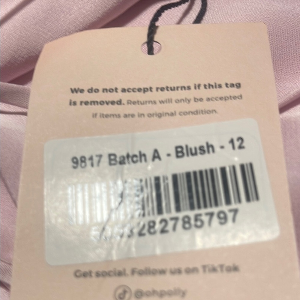 Chic Light Pink Ruched Dress - Picture 6 of 6